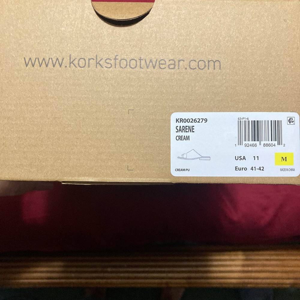 Kork-Ease Beige and Brown Women's Sandals - Picture 2 of 4